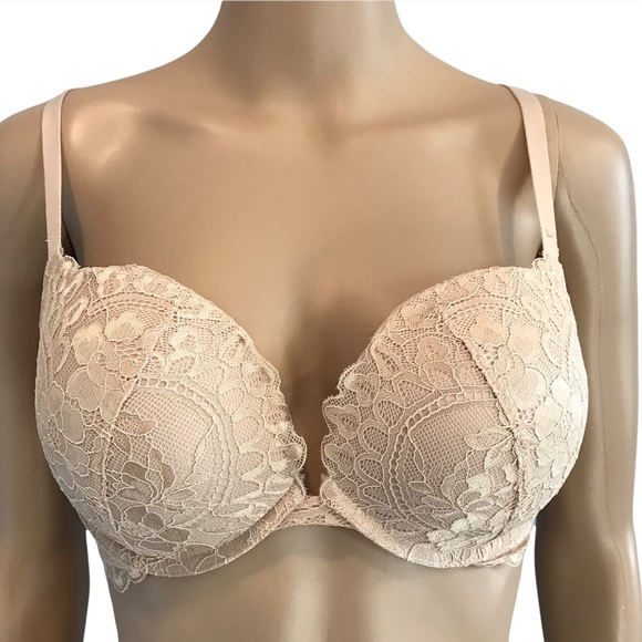 36C la Senza Beyond Sexy classic plunge beige lace bra